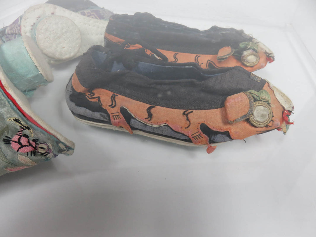 Antique Chinese Silk Lotus Slippers