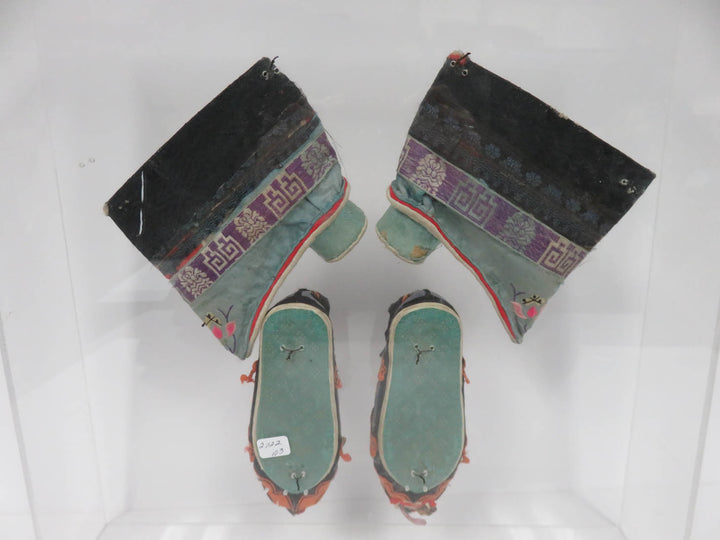 Antique Chinese Silk Lotus Slippers