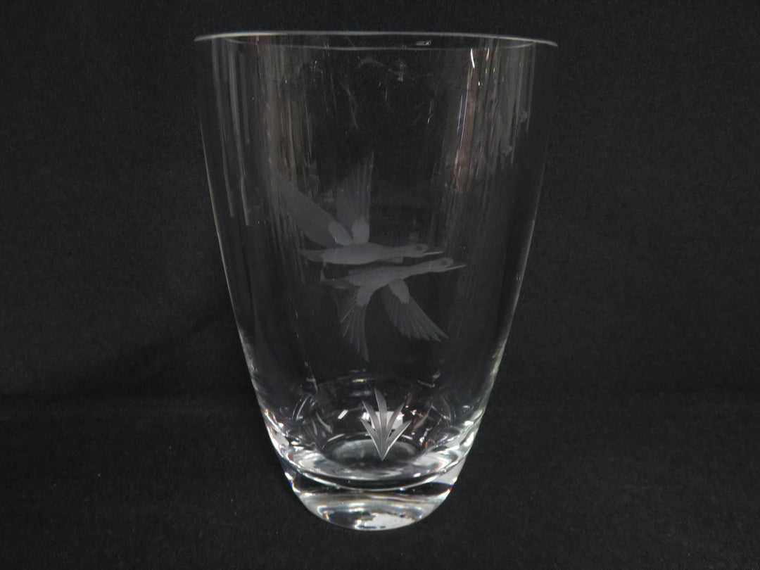 Etched Glass Vase