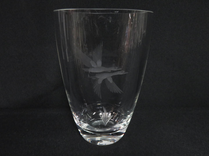 Etched Glass Vase