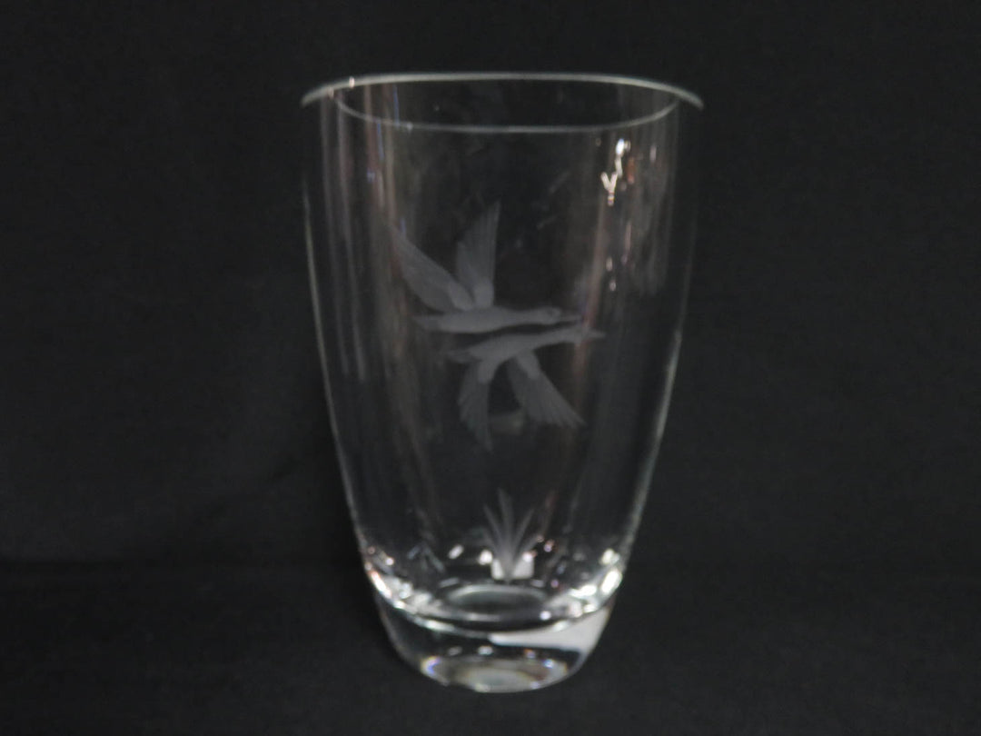 Etched Glass Vase
