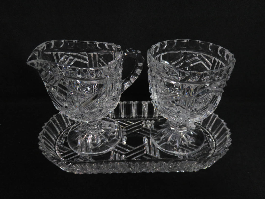 Cut Crystal Cream & Sugar Set