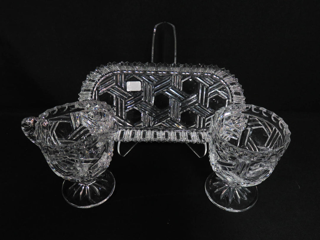 Cut Crystal Cream & Sugar Set