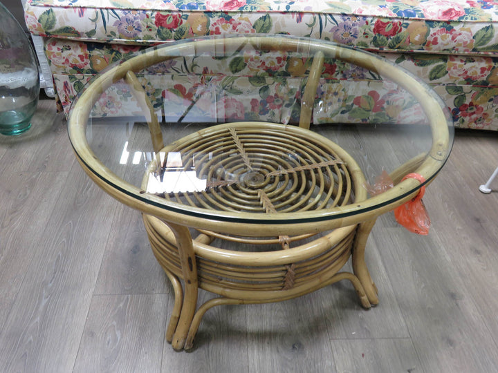 Vintage Rattan Coffee Table