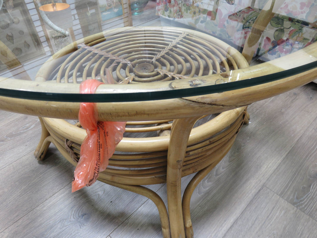 Vintage Rattan Coffee Table