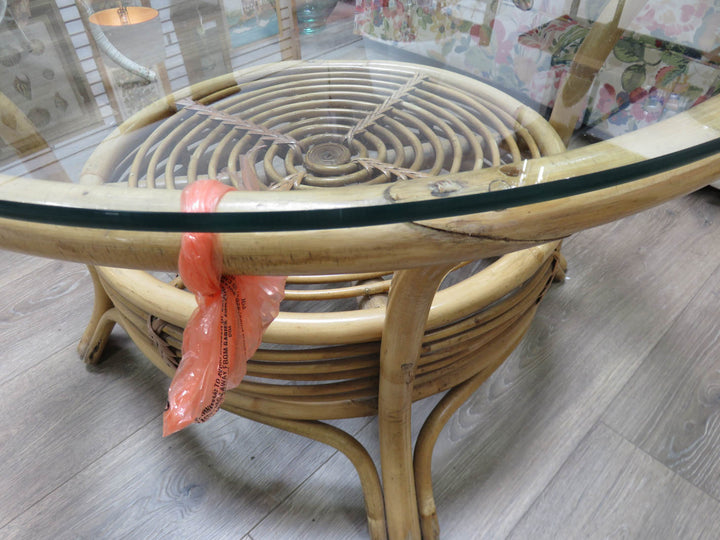 Vintage Rattan Coffee Table