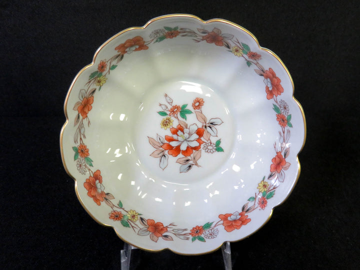 Scalloped Floral Bowl
