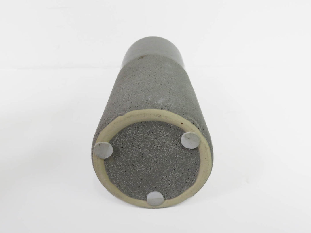 Four Grey Speckled Vases