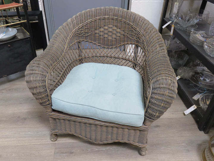 Brown Wicker Porch Chair