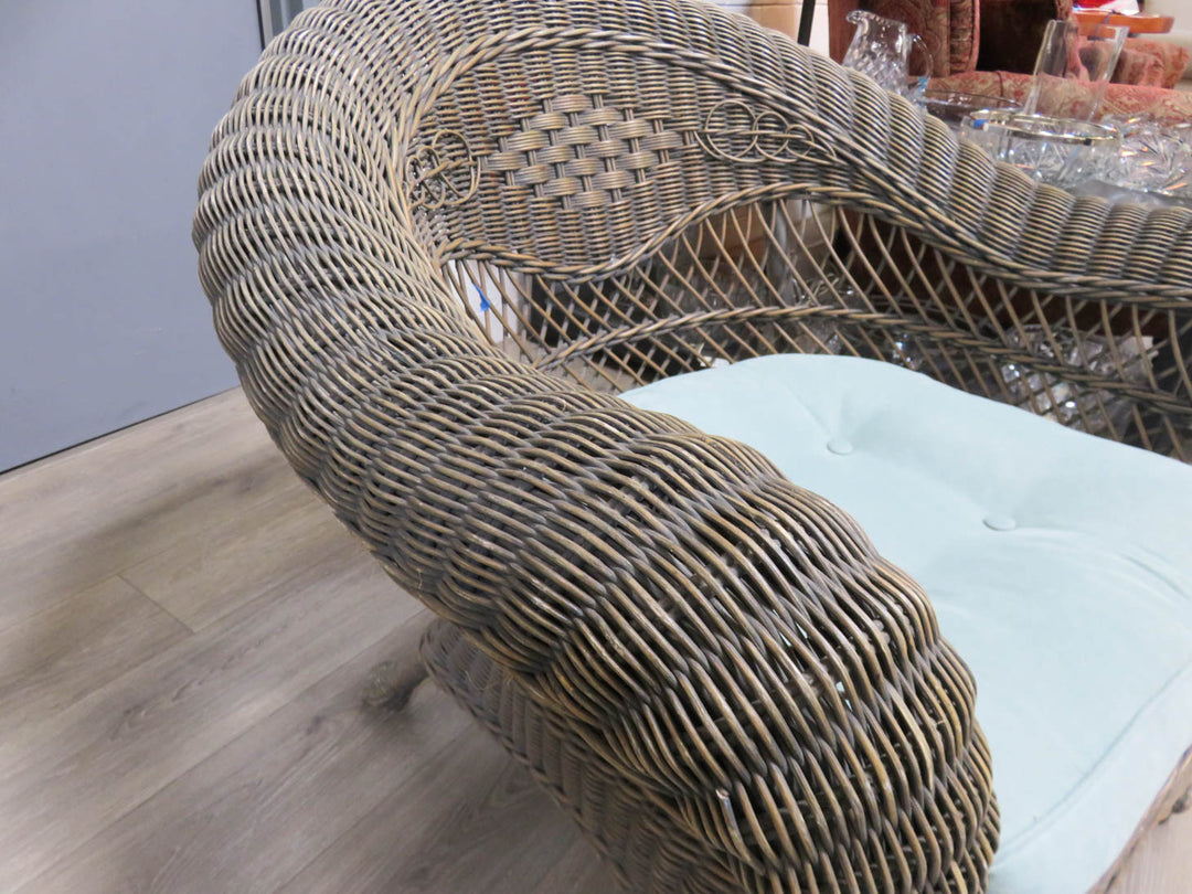 Brown Wicker Porch Chair