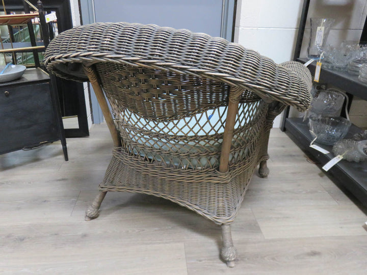 Brown Wicker Porch Chair