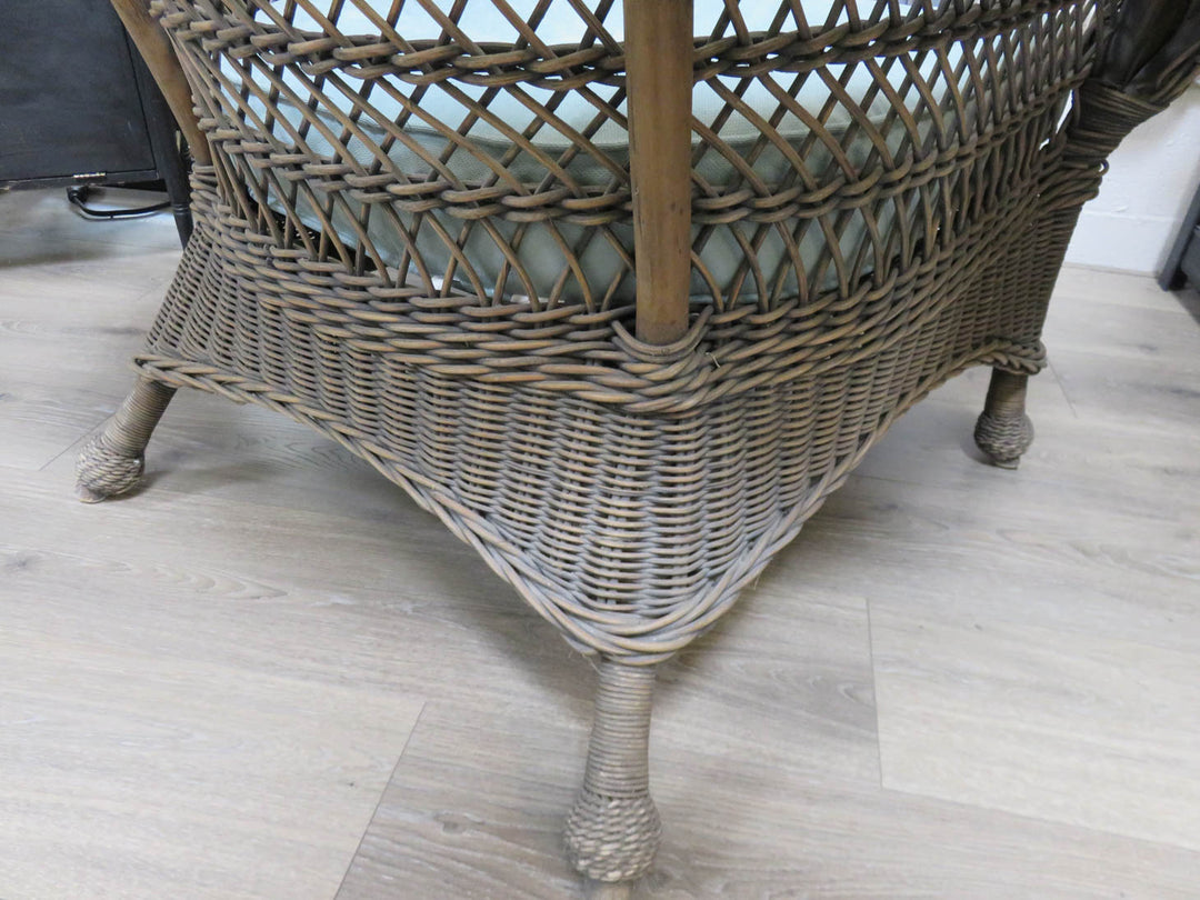 Brown Wicker Porch Chair