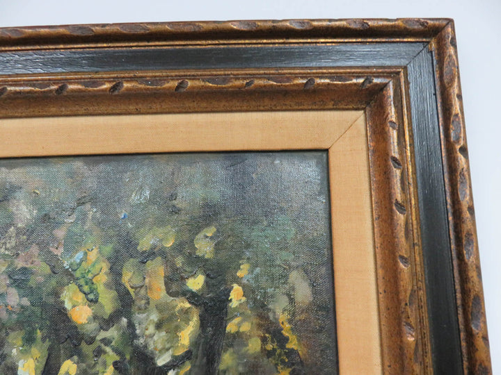 Vintage Original Oil Picnic Scene