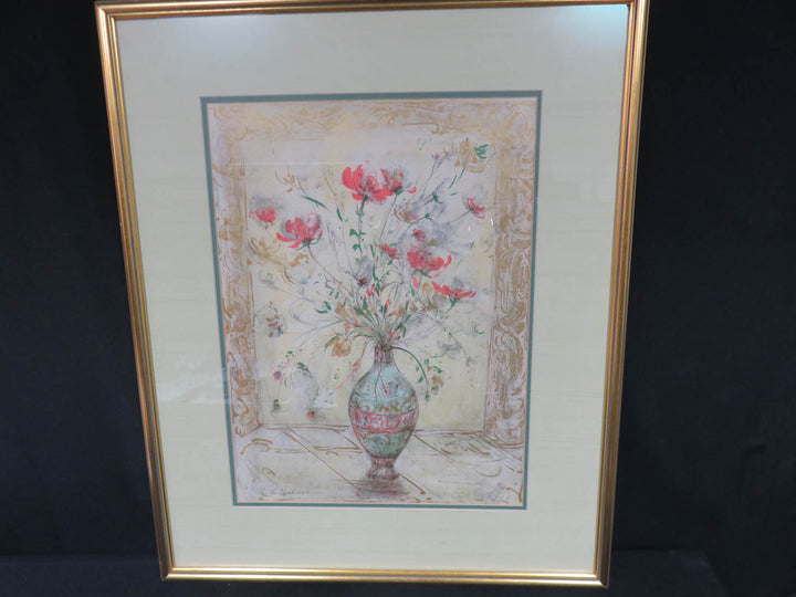 Floral Edna Hibel Signed Lithograph
