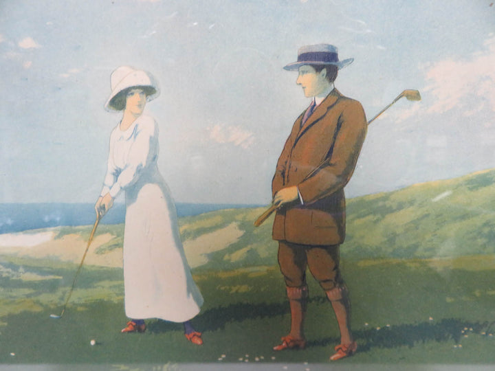 Vintage Scene of Golfers