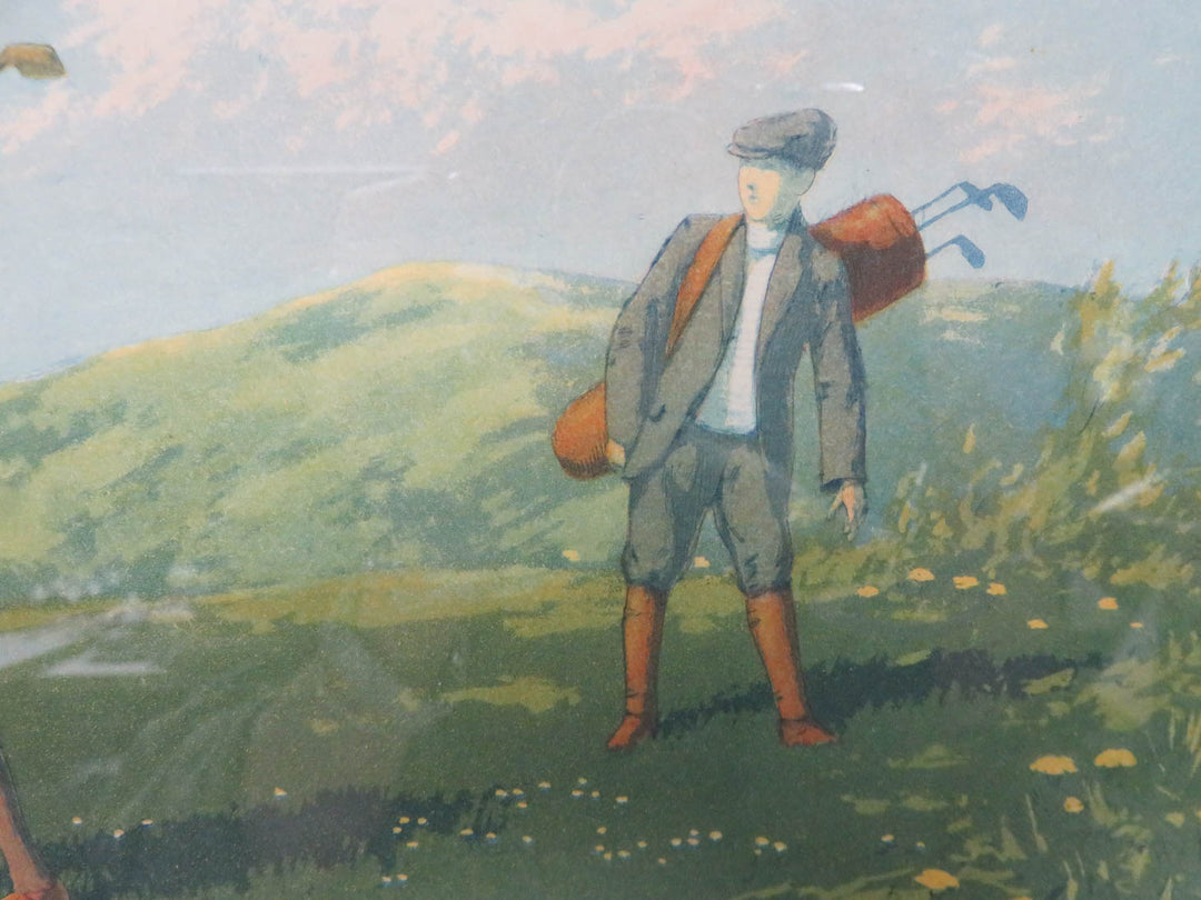 Vintage Scene of Golfers