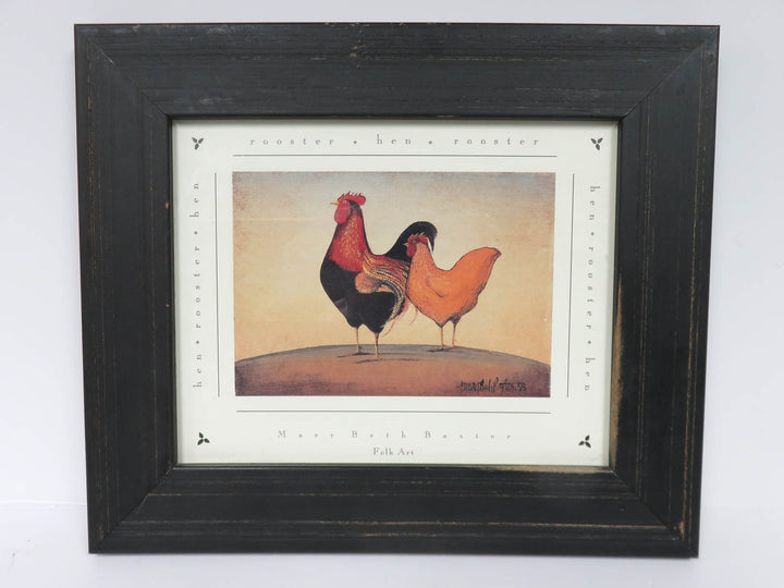 Rooster and Hen Print
