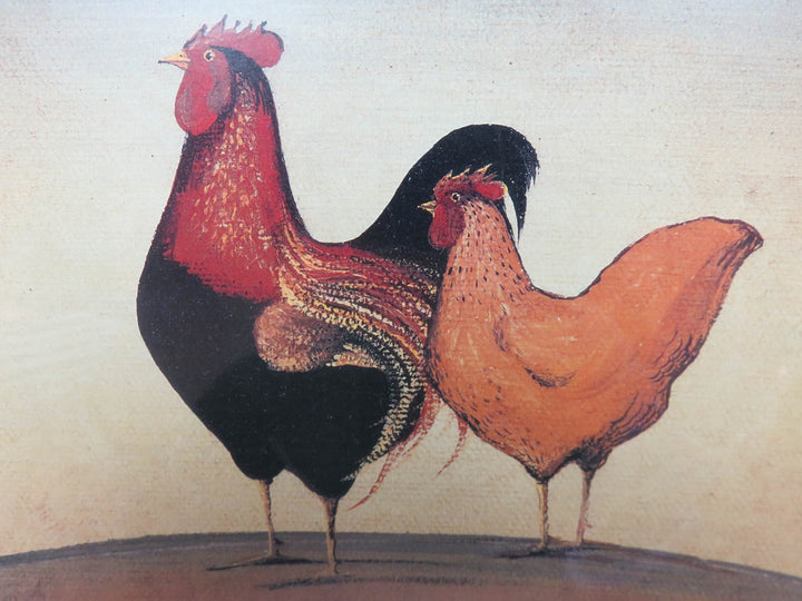 Rooster and Hen Print