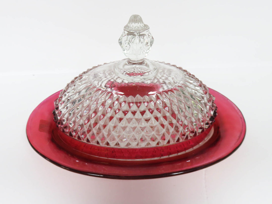 Indiana Glass Covered Butter Dish