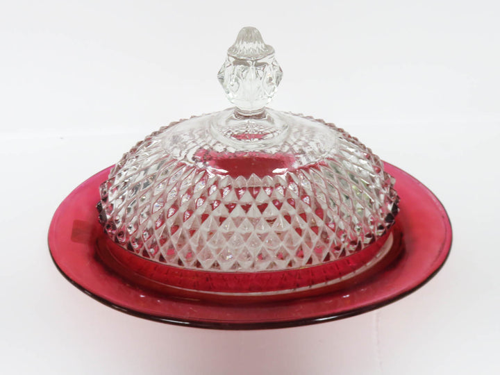 Indiana Glass Covered Butter Dish