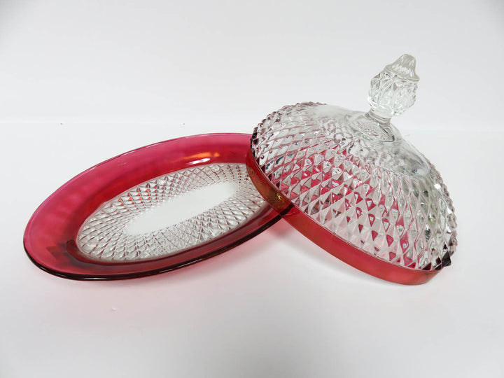 Indiana Glass Covered Butter Dish