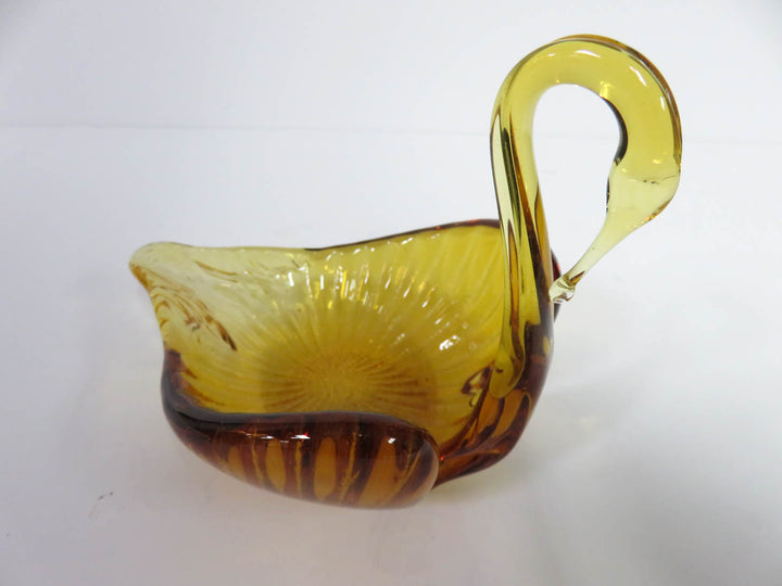 Art Glass Swan Trinket Dishes