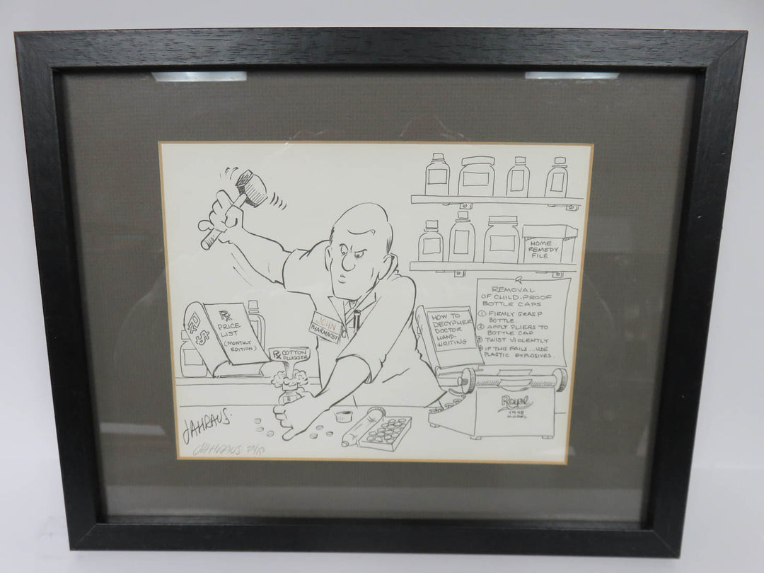 Pharmacist Black & White Print