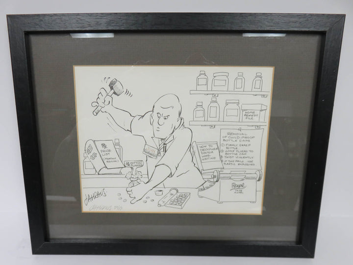 Pharmacist Black & White Print