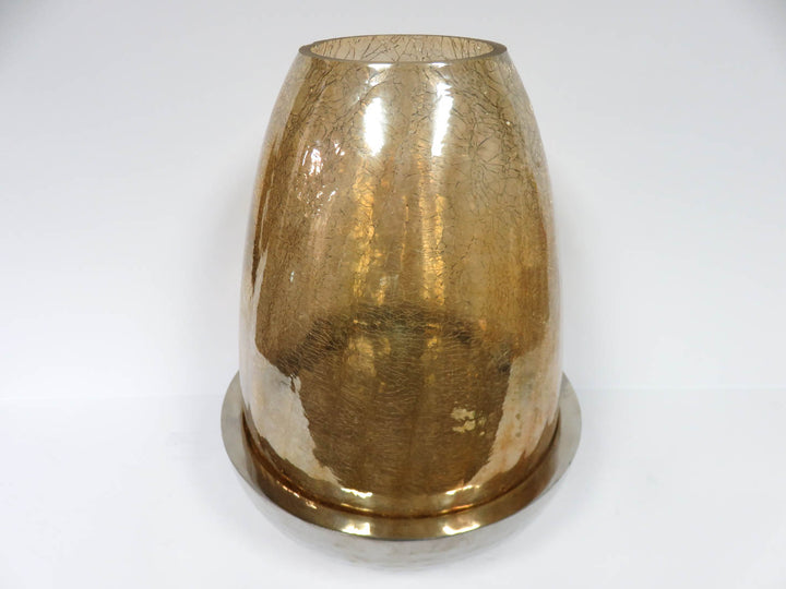 Crackled Amber Candleholder