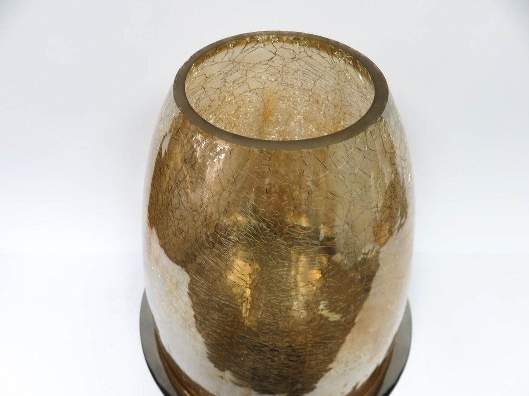 Crackled Amber Candleholder