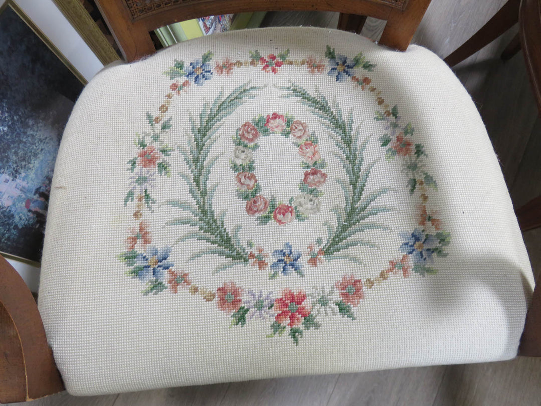 Eight Needlepoint Dining Chairs