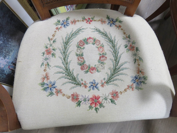 Eight Needlepoint Dining Chairs
