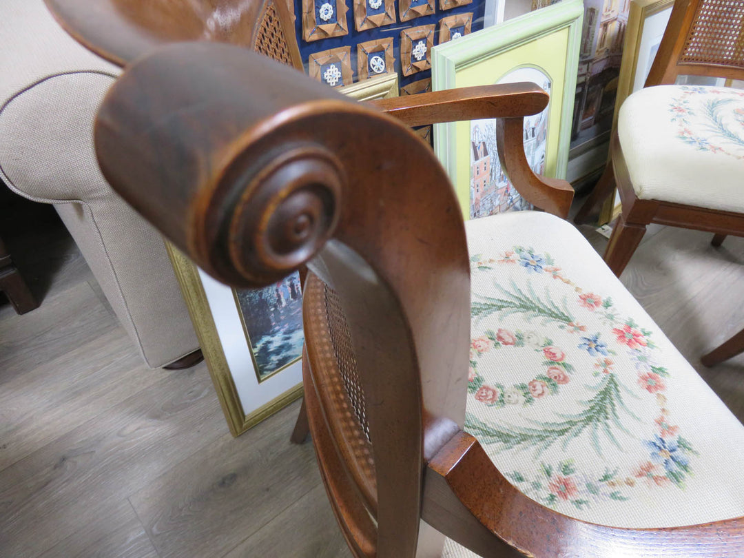 Eight Needlepoint Dining Chairs
