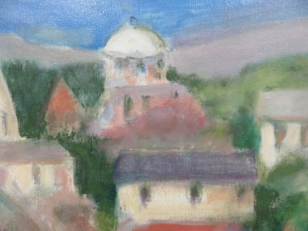 Town Scene Original Oil Painting