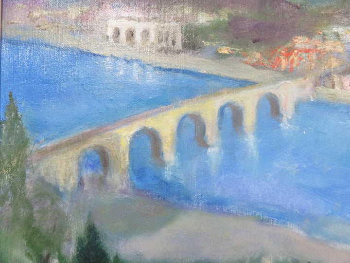 Town Scene Original Oil Painting
