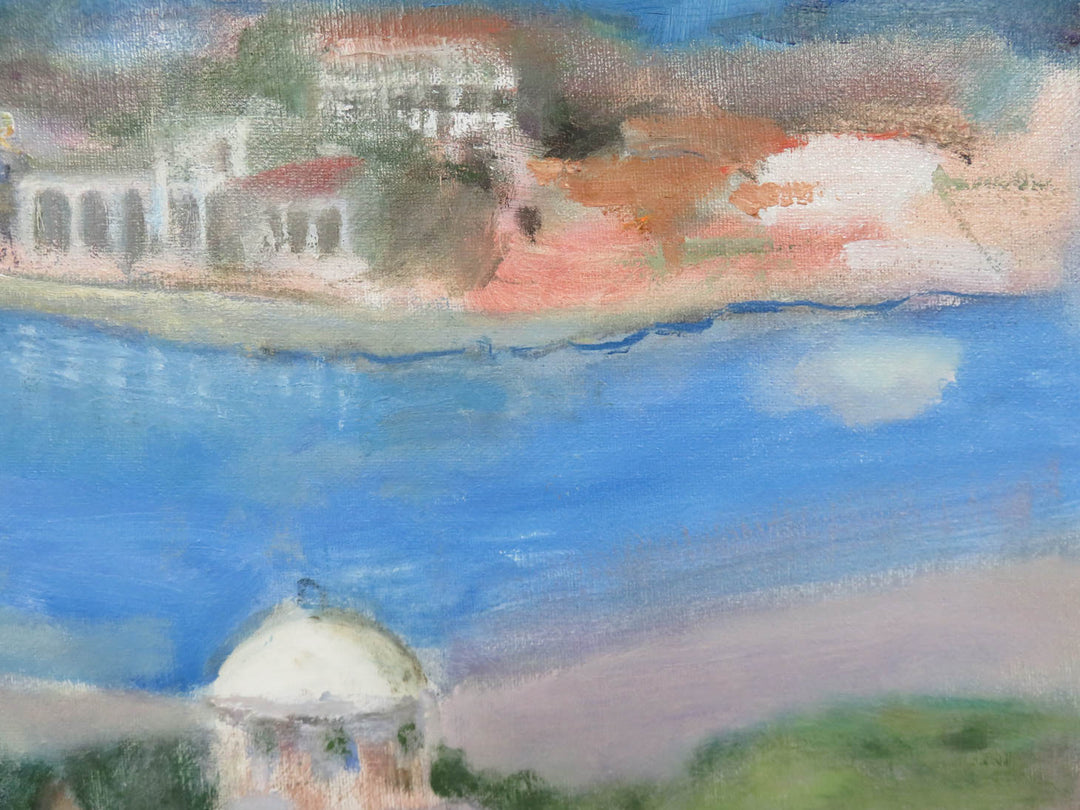 Town Scene Original Oil Painting