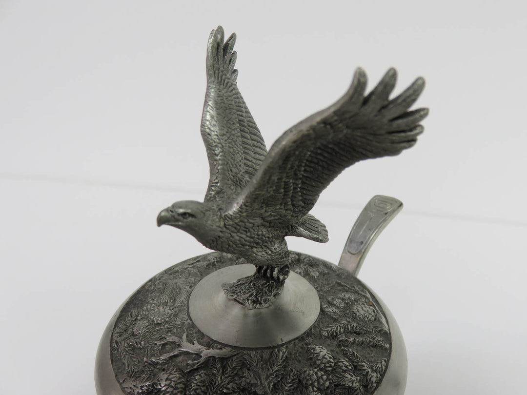 Glass &  Pewter Jam Jar