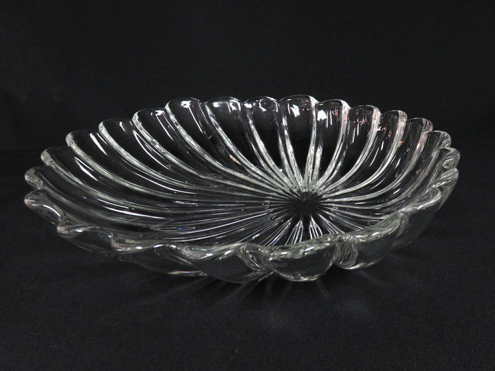 Glass Scalloped Bowl