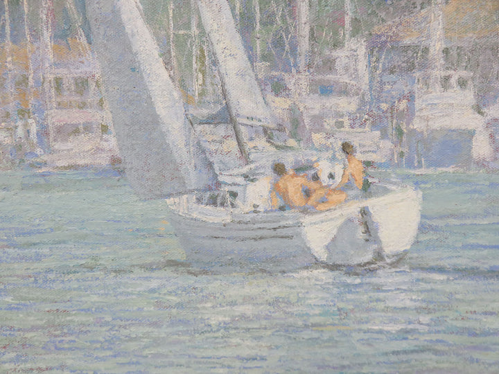 Sail Boat Oil Painting - Original