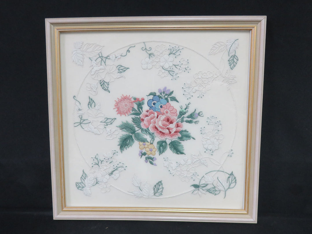 Framed Floral Embroidery