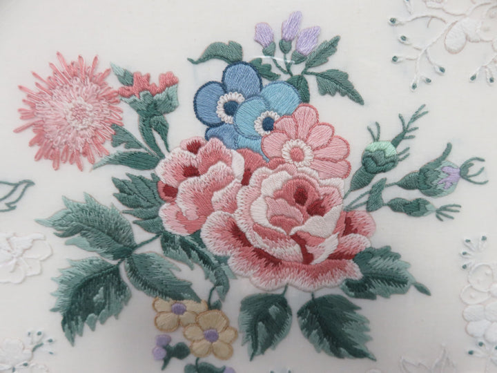 Framed Floral Embroidery