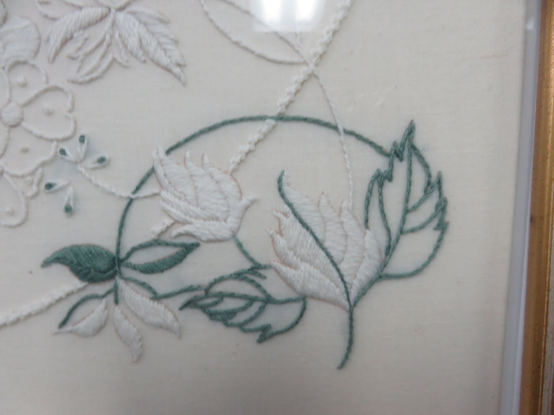 Framed Floral Embroidery