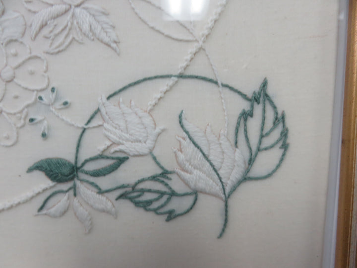 Framed Floral Embroidery