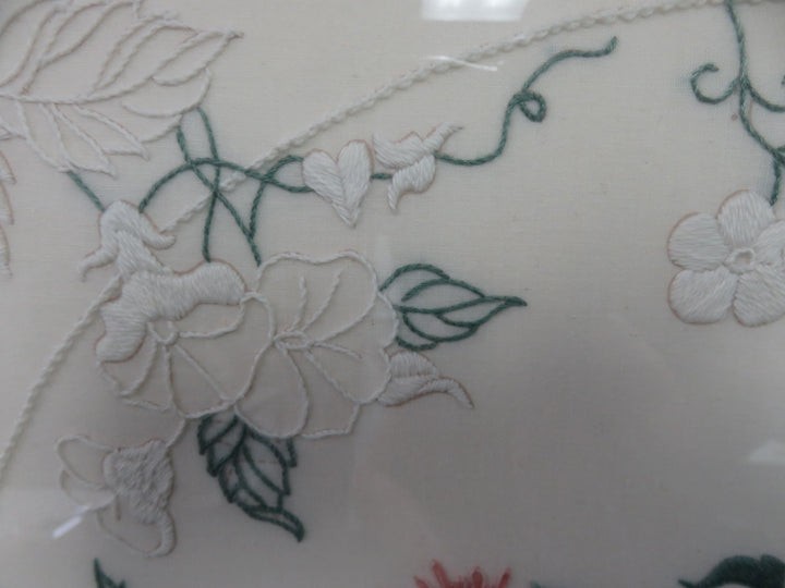 Framed Floral Embroidery