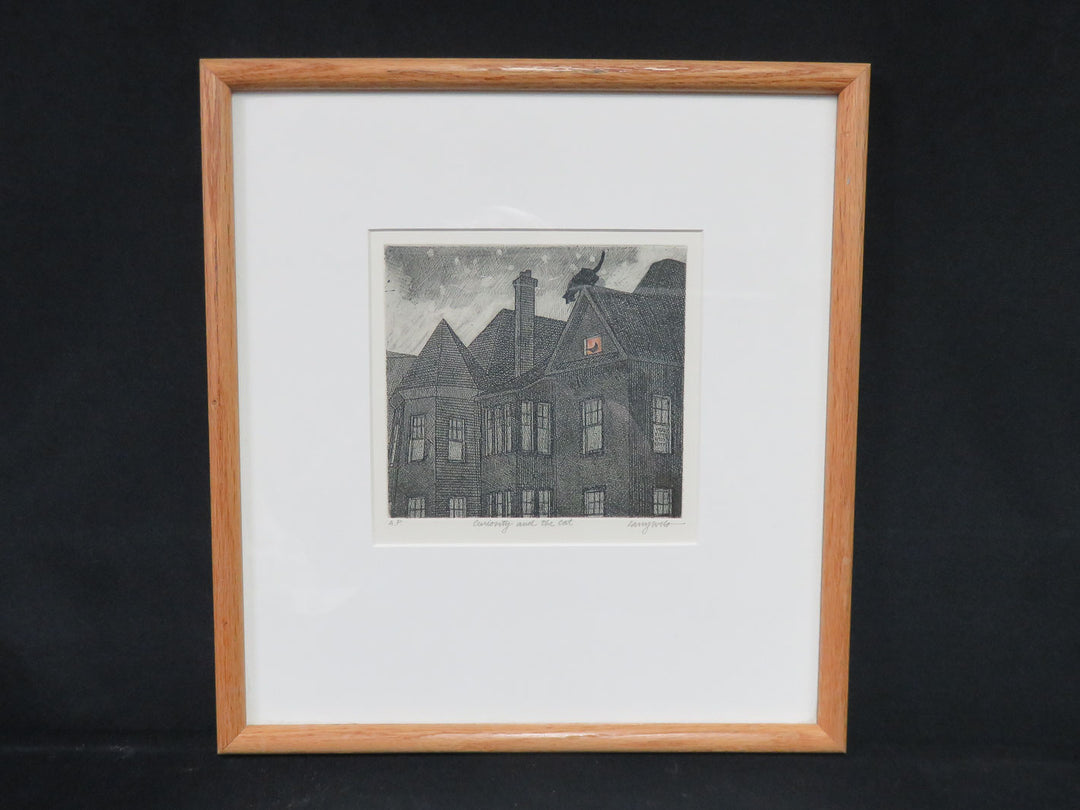 Curiousity and the Cat Print