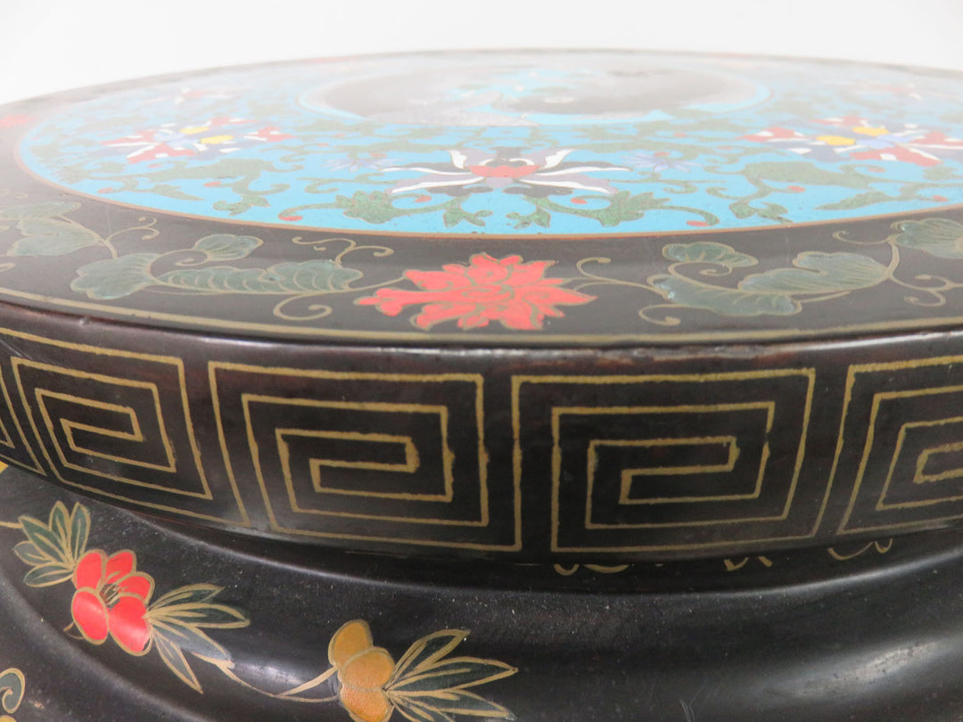 Cloisonne Topped Garden Seat