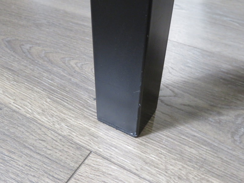 Metal and Faux Stone Table