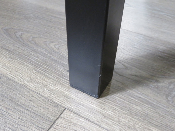 Metal and Faux Stone Table