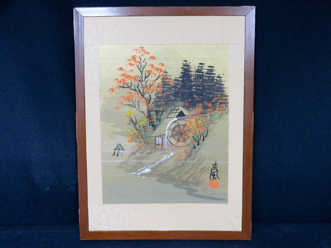 Silk Artwork Mill Scene