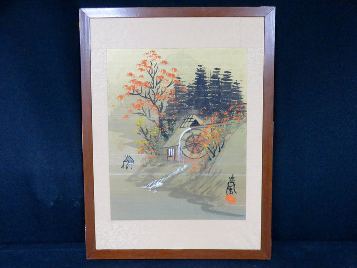 Silk Artwork Mill Scene